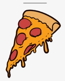 Pizza Tumblr Stickers Cartoon Pizza Slice Png- - Cartoon Pizza Transparent, Png Download, Transparent PNG