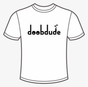 Men S Doobdude Logo White T-shirt - Active Shirt, HD Png Download, Transparent PNG
