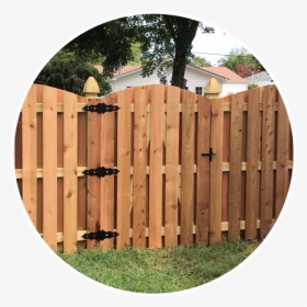 Hurricane Fence Wood Gate - Picket Fence, HD Png Download, Transparent PNG