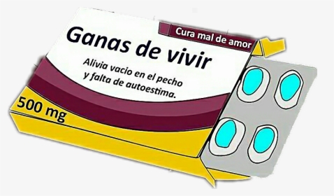 #vivir #ganas #pastillas #tumblr - Ganas De Vivir Sticker, HD Png Download, Transparent PNG