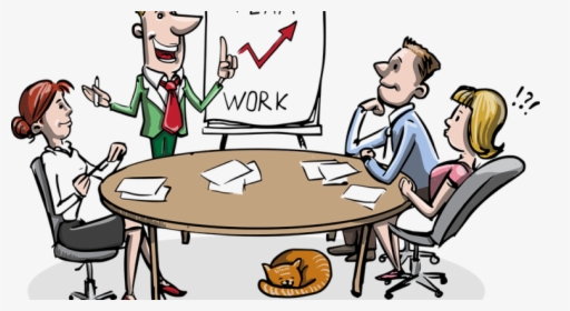 Transparent Equipo De Trabajo Png - Meetings At Work Cartoon, Png Download, Transparent PNG
