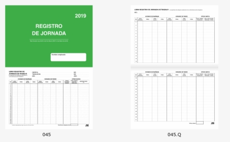 045 Libro Registro Jornada - Libro Registro De Jornada, HD Png Download, Transparent PNG