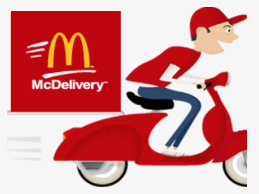 Transparent Mcdonalds Clipart - Food Delivery Bike Png, Png Download, Transparent PNG