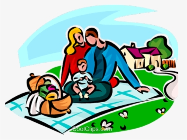Family Picnic Clipart - Clipart Family Picnic Cartoon, HD Png Download, Transparent PNG