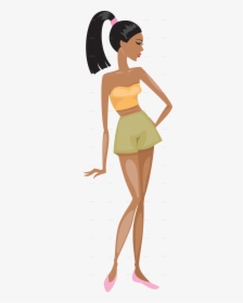 Girl In Summer Clothes Png Transparent Girl In Summer - Illustration, Png Download, Transparent PNG