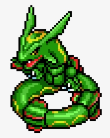 Minecraft Art Rayquaza Green Tree Png Download Free - Pixel Art Pokemon Rayquaza, Transparent Png, Transparent PNG
