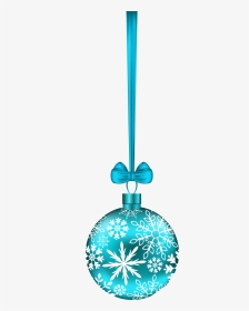 Transparent Green Christmas Ribbon Png - Transparent Background Blue Bauble Png, Png Download, Transparent PNG