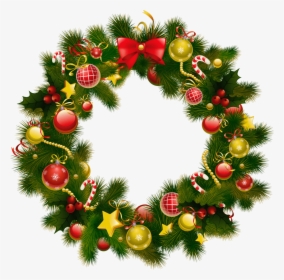 Simple Christmas Wreath - Happy Christmas Wallpaper 2017, HD Png Download, Transparent PNG