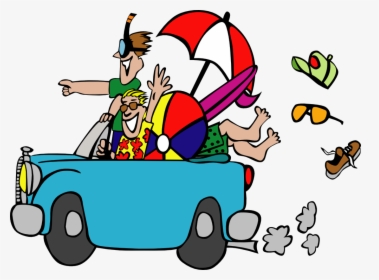 Family Picnic Clipart - Drive To The Beach Clipart, HD Png Download, Transparent PNG