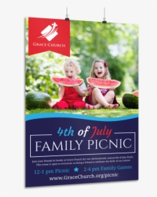 4th Of July Family Picnic Poster Template Preview - Watermelon, HD Png Download, Transparent PNG