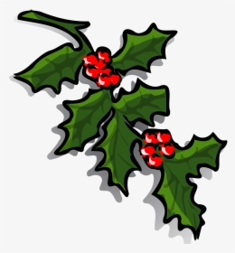 Xmas Stuff For Christmas Bells And Holly Clipart - Holly Sprigs Clip Art, HD Png Download, Transparent PNG