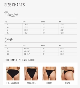 Transparent Swimwear Png - Bikini Bottom Style Chart, Png Download, Transparent PNG