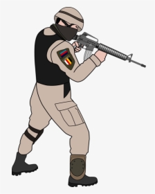 Soldier Pointing Gun Clipart, HD Png Download, Transparent PNG