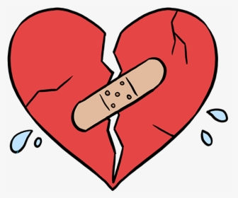 How To Draw Broken Heart - Broken Heart Drawing Easy, HD Png Download, Transparent PNG