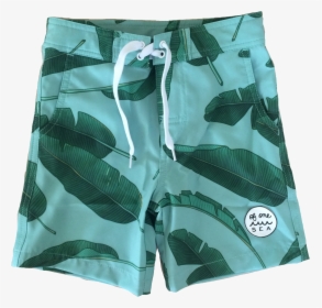 Walk Surf Swim Shorts In Banana Leaves Print - Swim Shorts Png, Transparent Png, Transparent PNG