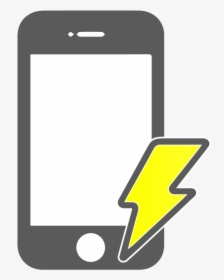 Iphone Clipart Cellphoneclip - Phone With Charger Cartoon, HD Png Download, Transparent PNG
