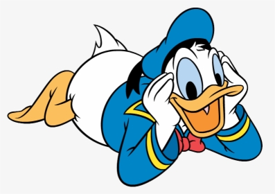 Donald Duck Clipart - Donald Duck Laying Down, HD Png Download, Transparent PNG