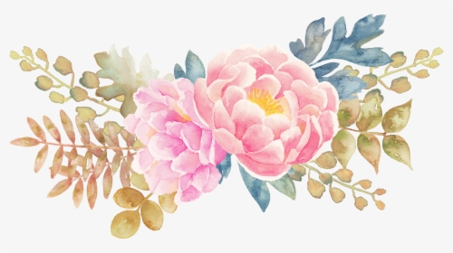 Peony Flower Watercolor Painting , Transparent Cartoons - Transparent Pink Flowers Png Watercolor, Png Download, Transparent PNG