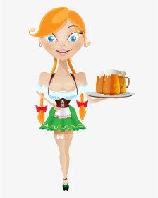 Retro Clipart Waitress - Waitress Vector, HD Png Download, Transparent PNG