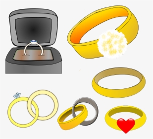 Transparent Wedding Rings Clip Art - รูป แหวน คู่ การ์ตูน, HD Png Download, Transparent PNG
