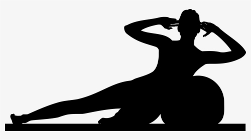 Pilates, Fitball, Silhouette, Exercise, Stretching - Silhueta Pilates, HD Png Download, Transparent PNG
