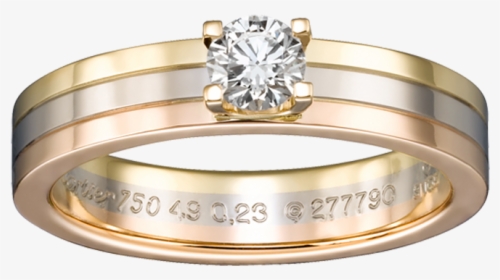 Cartier Solitaire Ring 3 Color, HD Png Download, Transparent PNG