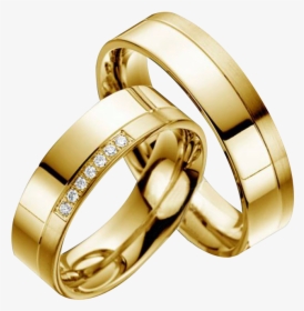 Gold Wedding Ring Men And Woman, HD Png Download, Transparent PNG