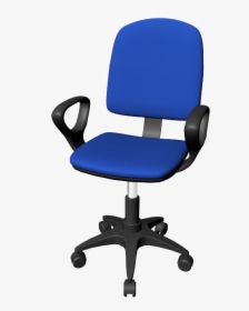 Office Chair Blue Png Background - Blue Office Chair Png, Transparent Png, Transparent PNG