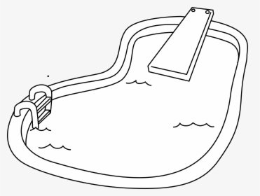Swimming Pool Line Art - Drawing Of A Swimming Pool, HD Png Download, Transparent PNG