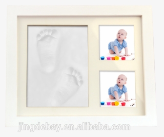 Baby Hand Print Handprint Footprint Photo Frame Baby - Picture Frame, HD Png Download, Transparent PNG