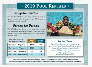 Pool Rental Rate Sheet, HD Png Download, Transparent PNG