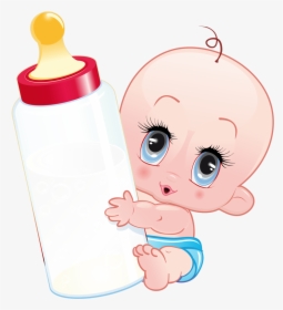 Beb Gestante Shawer Pinterest - Baby Milk Bottle Cartoon, HD Png Download, Transparent PNG