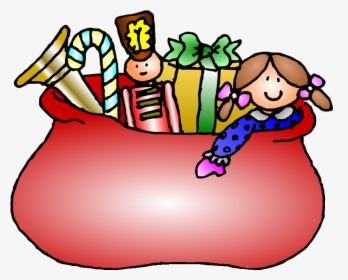 Christmas Toys Clip Art , Png Download - Santa Claus Bag Cartoon, Transparent Png, Transparent PNG