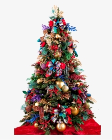 Christmas Tree Ribbon Design Png Iamge - Christmas Tree Decorations For Boys, Transparent Png, Transparent PNG