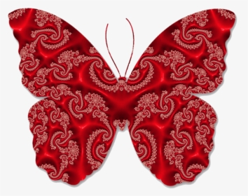 Mariposa En Encaje Rojo - Butterfly Red Png, Transparent Png, Transparent PNG