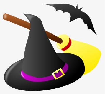 Bruja, Sombrero, Traje, Halloween, Mágico, Murciélago - Clip Art Witch Haloween, HD Png Download, Transparent PNG