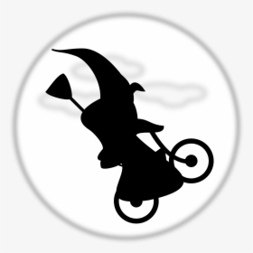Transparent Moon Silhouette Png - Halloween Bike Png, Png Download, Transparent PNG