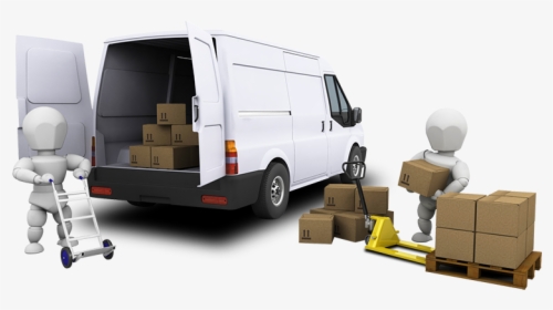 Vans Clipart Courier Van - Packers And Movers Loading, HD Png Download, Transparent PNG