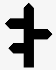 Crossroad Sign Icon Png Vector - Crossroad Sign Png, Transparent Png, Transparent PNG