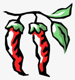 Vector Illustration Of Hot Red Peppers, HD Png Download, Transparent PNG