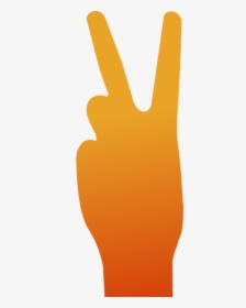 Peace Hand Sign Vector Image - Red V, HD Png Download, Transparent PNG