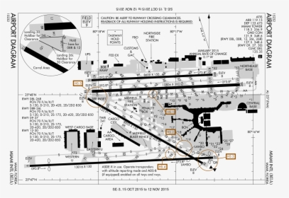 Miami Airport Taxiway Map, HD Png Download, Transparent PNG