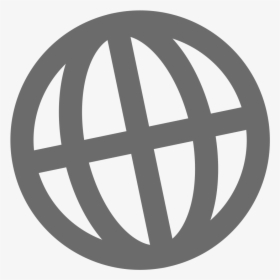Internet / Globe - Website Icon Png Grey, Transparent Png, Transparent PNG