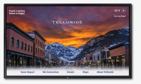 Touch Screen Wall Displays - Telluride Main Street, HD Png Download, Transparent PNG