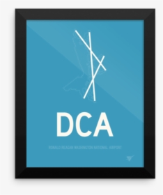 Dca Washington Airport Runway Diagram Framed Rectangle - Graphic Design, HD Png Download, Transparent PNG