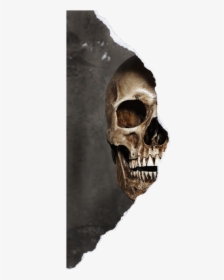 #skull #halfskullface #halfskull #skullface #smokeskull - Woman Half Face Skull, HD Png Download, Transparent PNG