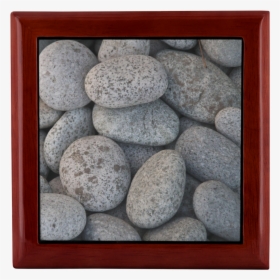 River Stones Ceramic Tile Wood Jewelry Box - Rock, HD Png Download, Transparent PNG