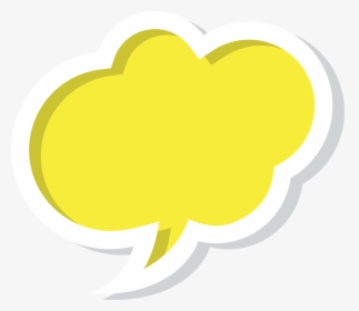 Bubble Speech Cloud Yellow Png Clip Art Image - Heart, Transparent Png, Transparent PNG