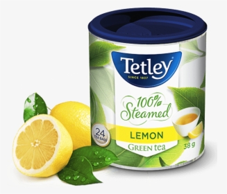Tetley 100% Steamed Green Tea With Lemon - Tetley Steamed Green Tea, HD Png Download, Transparent PNG