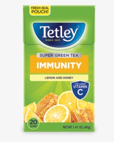Tetley Super Green Tea Immune Honey, HD Png Download, Transparent PNG